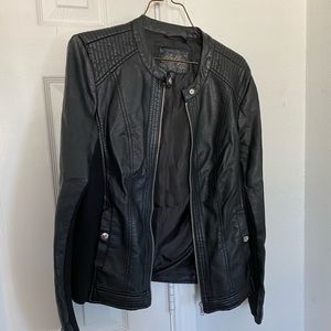 Faux Black Leather Jacket
